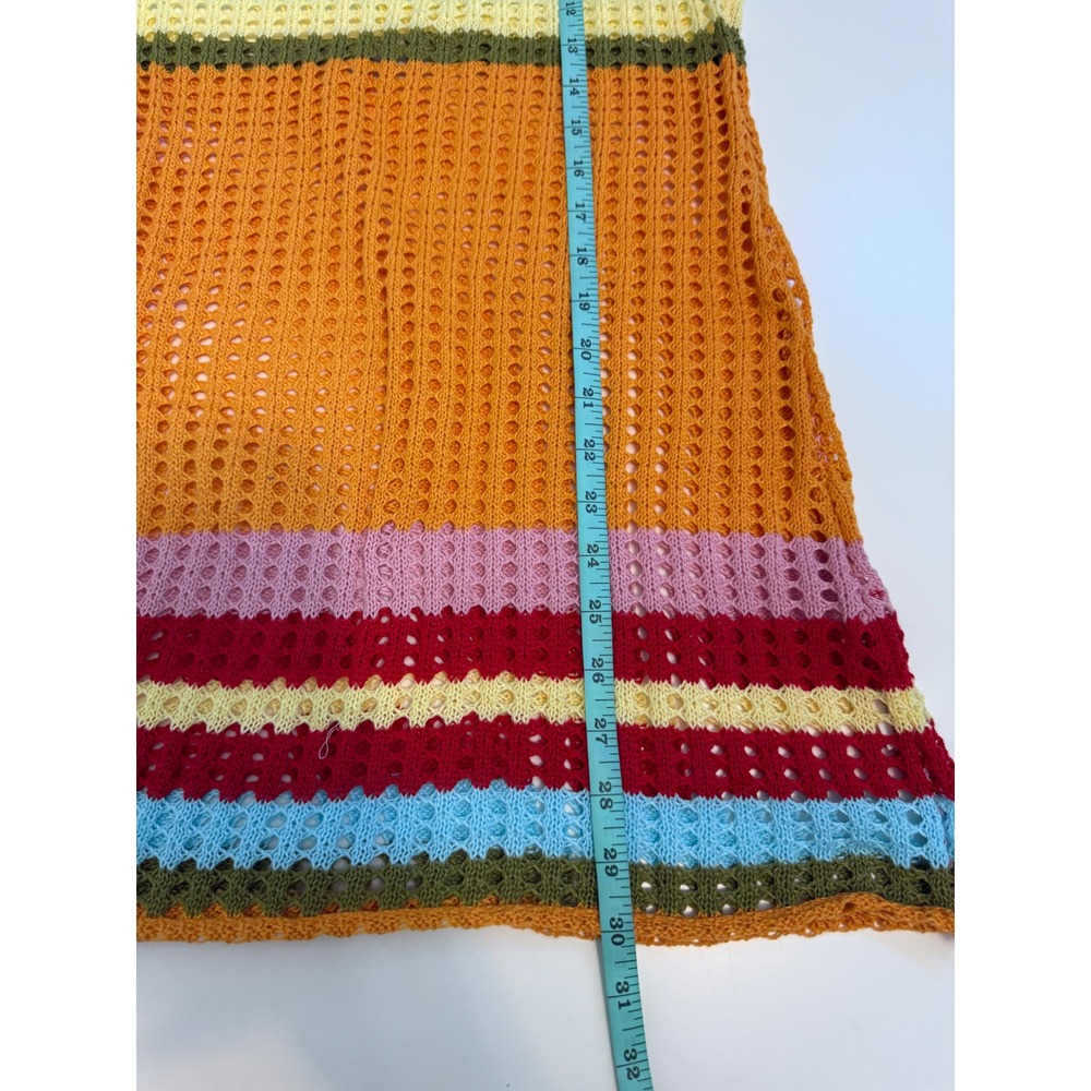 Y2K Rainbow Crochet Cover Up Dres - Picture 5 of 6
